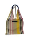 【中古】MARNI◆トートバッグ/--/マルチカラー/ストライプ/SHMH0009A0【バッグ】