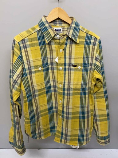【中古】PHERROW’S◆チェック柄ネルシャツ/38/コットン/YLW//【メンズウェア】 【中古】PHERROW’S◆チェック柄ネルシャツ/38/コットン/YLW//【メンズウェア】