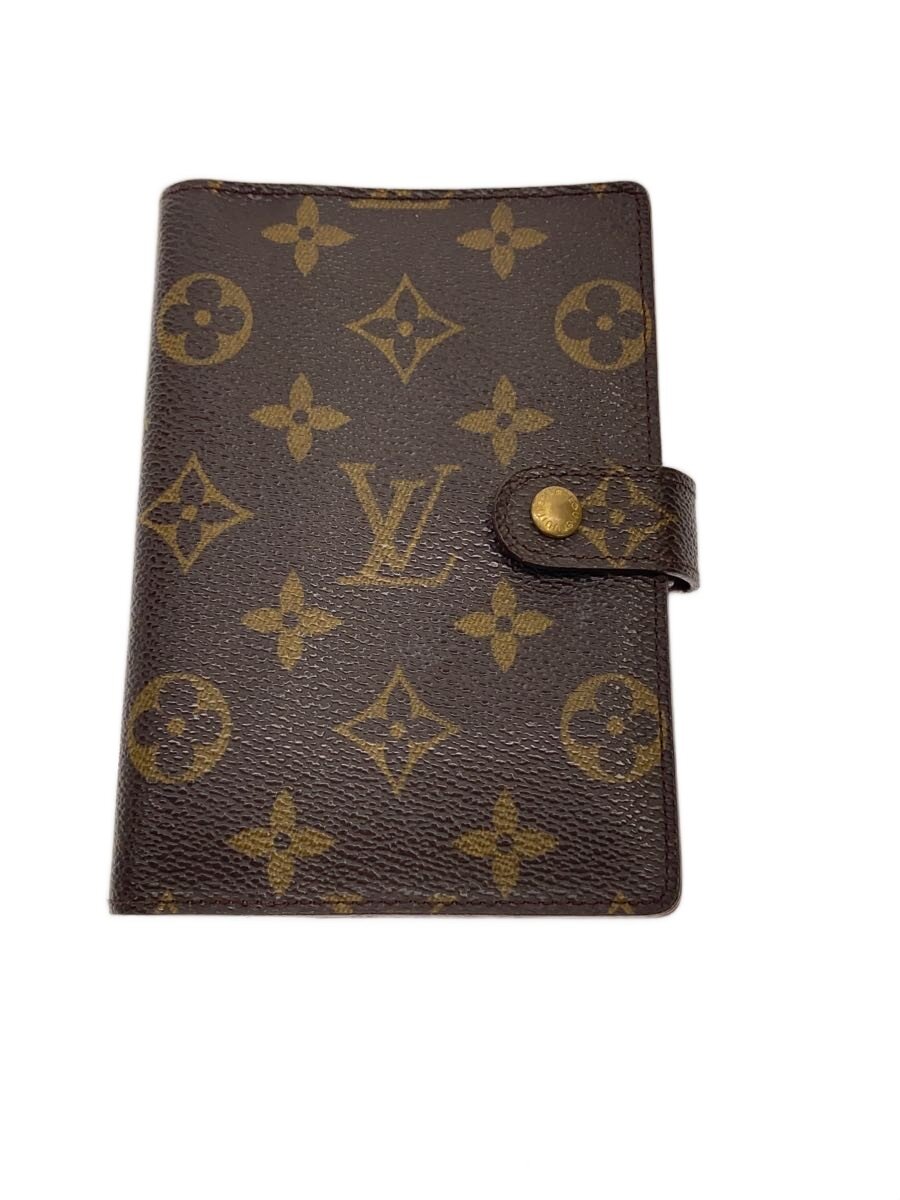 【中古】LOUIS VUITTON◆アジェンダPM_モノグラム・キャンバス/PVC/BRW/メンズ【服飾雑貨他】