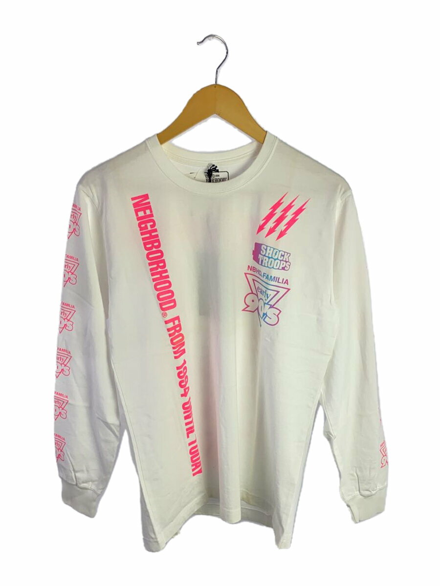 【中古】NEIGHBORHOOD◆19SS/FAMILIA C-TEE.LS/長袖Tシャツ/S/コットン/WHT/191PCNH-LT02【メンズウェア】