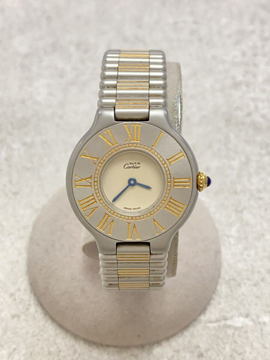 【中古】Cartier◆クォーツ腕時計/ア