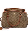 【中古】COACH◆ショルダーバッグ/PVC/BEG/総柄【バッグ】