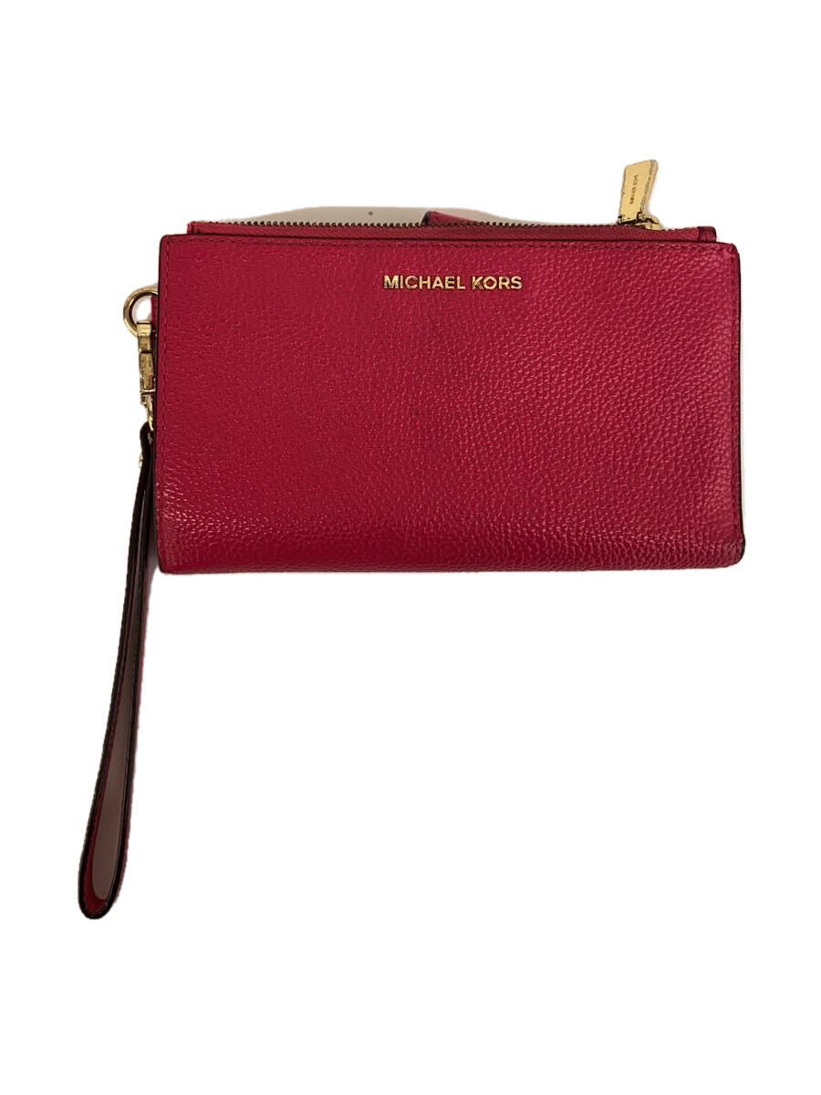 【中古】MICHAEL KORS◆長財布/レザー/PNK/レディース/32T7GAFW4L【服飾雑貨他】