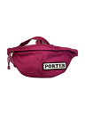 【中古】PORTER◆ウエストバッグ/--/PNK/無地【バッグ】