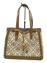 【中古】TORY BURCH◆モノグラムドローストリングトートバッグ/--/CML/総柄【バッグ】