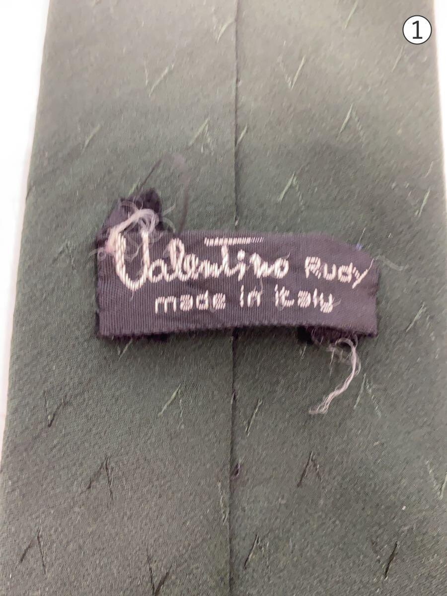 【中古】VALENTINO◆ネクタイ/--/GRN/総柄/メンズ【服飾雑貨他】