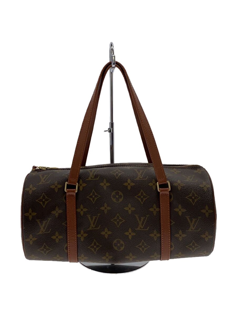 LOUIS VUITTON - 【中古】LOUIS VUITTON◆1)パピヨン30_モノグラム・キャンバス_BRW/PVC/BRW/角擦れ有【バッグ】