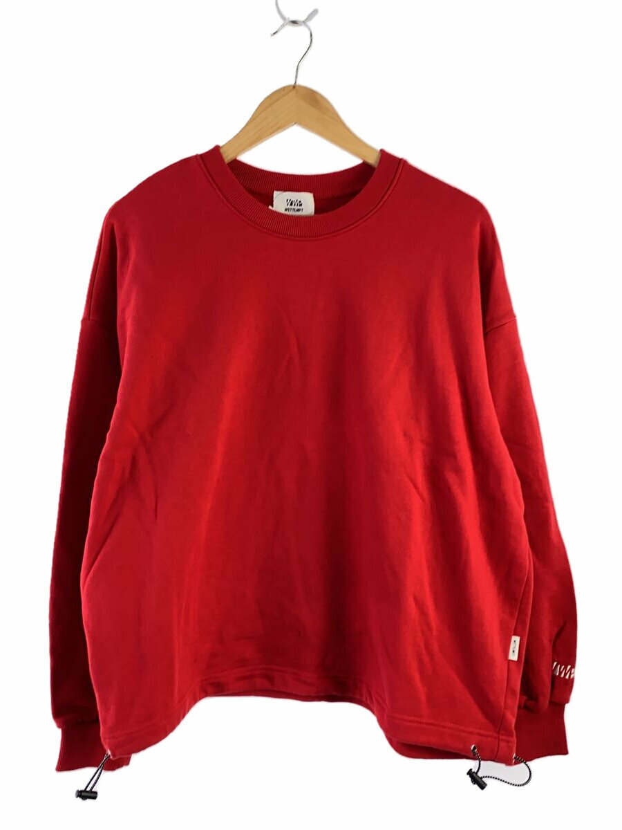 【中古】WETTEMPT◆スウェット/M/コットン/RED/無地/WT342031BW【メンズウェア】