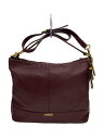 【中古】COACH◆ショルダーバッグ_オールレザー/レザー/BRD/無地【バッグ】