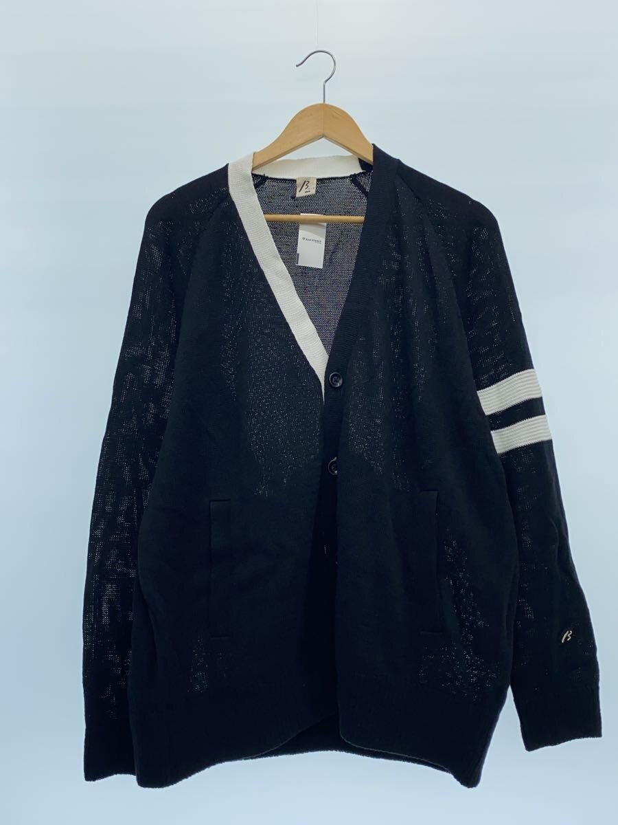 【中古】β ベータ◆カーディガン(薄手)/M/コットン/BLK【メンズウェア】