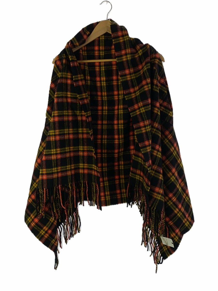 【中古】beautiful people◆ストール/BLK/チェック/レディース【服飾雑貨他】