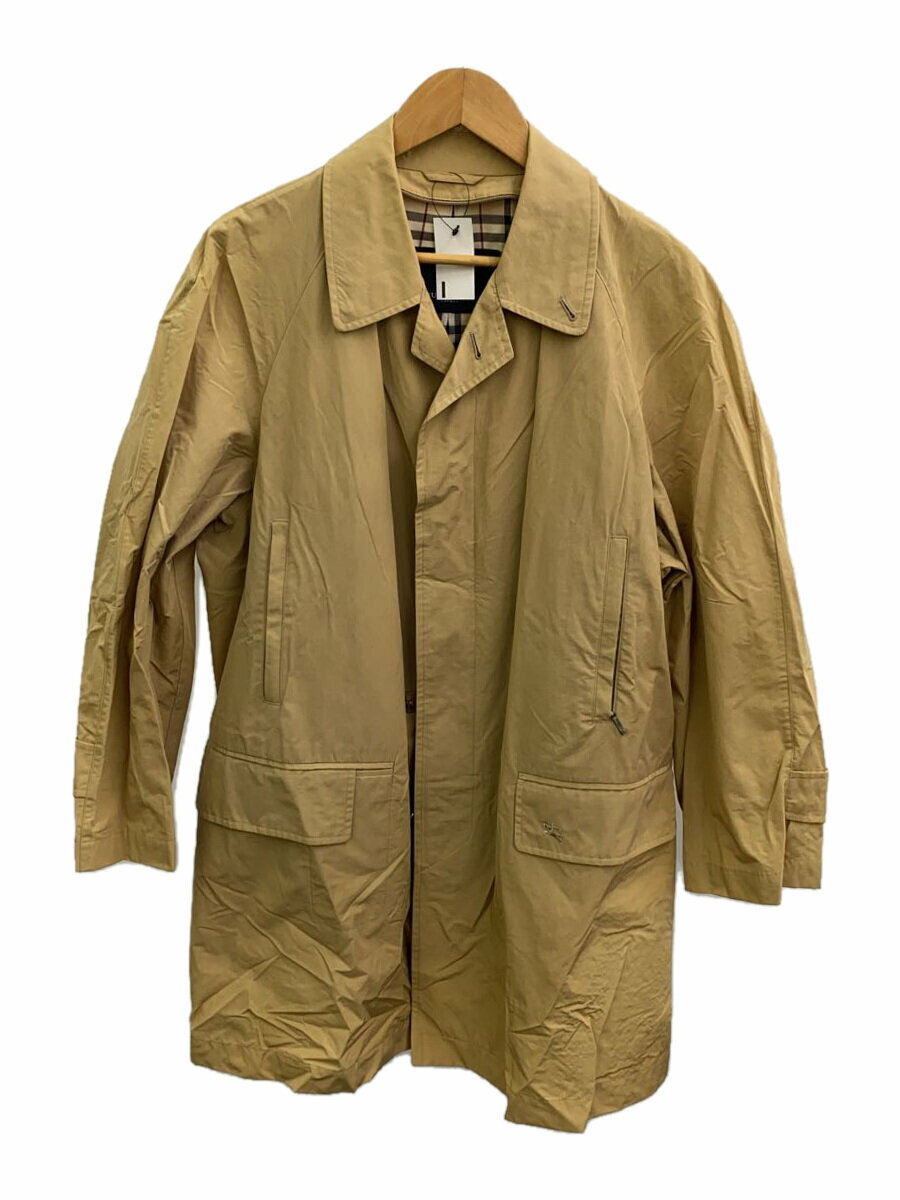 【中古】BURBERRY LONDON◆ライナー欠品/裏地チェック/ステンカラーコート/M/ナイロン/BEG/BBN21-800-54【メンズウェア】