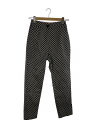 【中古】sister jane◆2タックスラックスパンツ/ボトム/S/ポリエステル/BLK/総柄/24SJ03TR171BLK【レディースウェア】