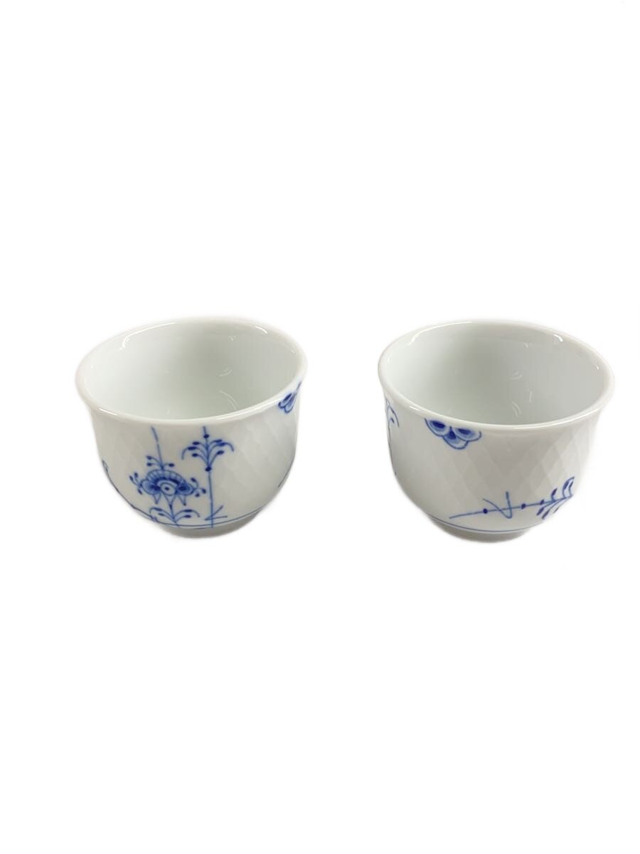 【中古】ROYAL COPENHAGEN◆パルメッテペアカップ/カップ&ソーサー/2点セット/WHT【キッチン用品】