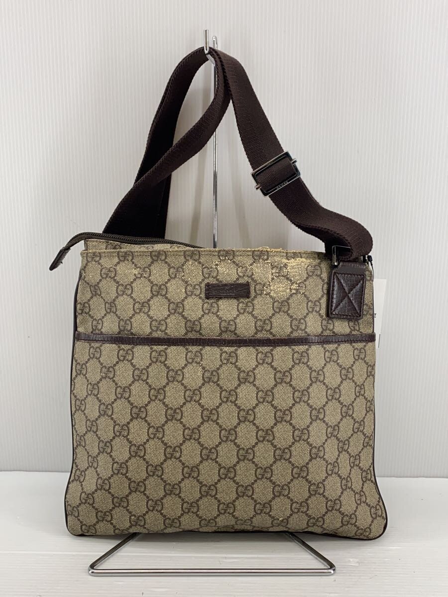 GUCCI - 【中古】GUCCI◆ショルダーバッグ_GGプラス/PVC/BRW【バッグ】