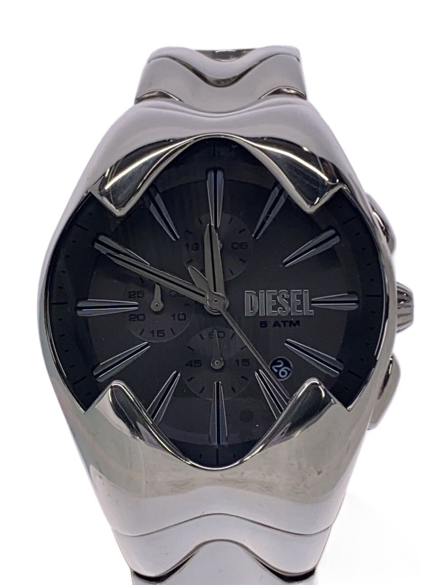 【中古】DIESEL◆クォーツクロノグラフ/アナログ/ステンレス/GRY/SLV/SS/DZ-4683//【服飾雑貨他】