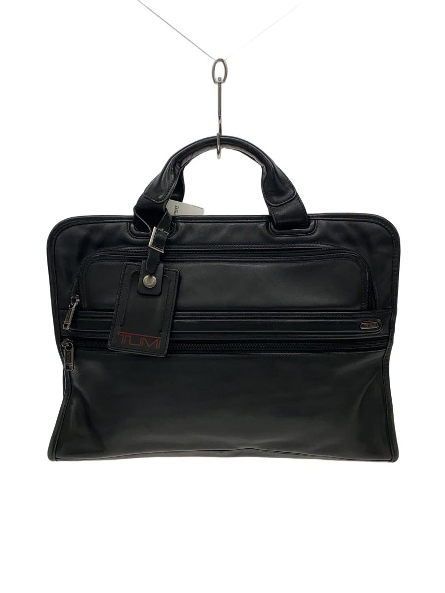 【中古】TUMI◆ブリーフケース/レザー/BLK/無地/96101D4//【バッグ】