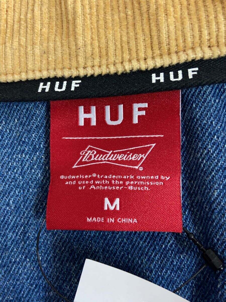 【中古】HUF◆Budweiser/Gジャン/M/デニム/BLU/プリント【メンズウェア】