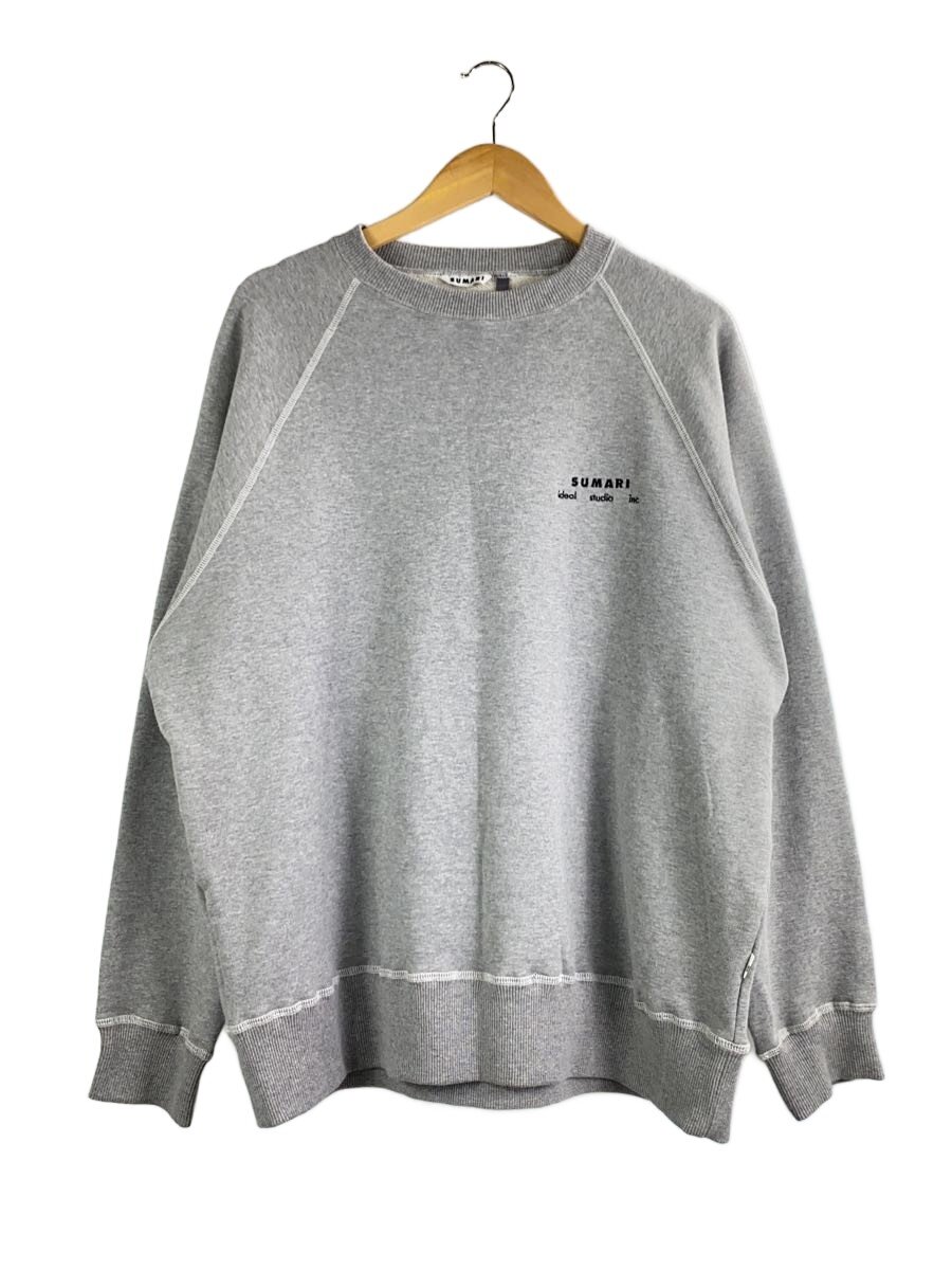 SUMARI◆MOTION LOGO CREW NECK SWEAT P/O/スウェット/2/コットン/GRY/S10006