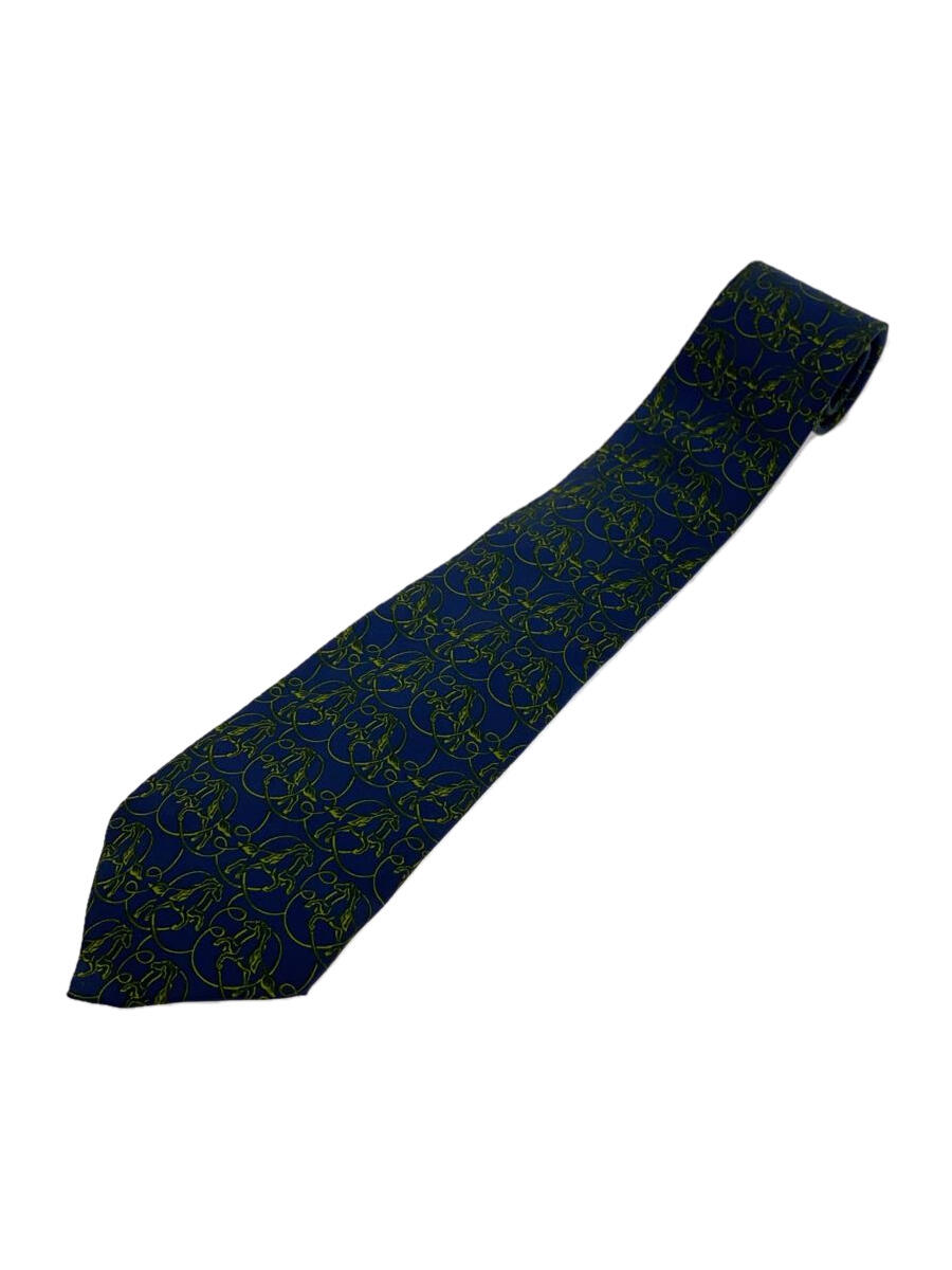 【中古】Salvatore Ferragamo◆サルヴァトーレフェラガモ/ネクタイ/シルク/ネイビー/メンズ【服飾雑貨他】
