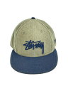 【中古】STUSSY◆キャップ/7 1/2/GRY/メンズ【服飾雑貨他】