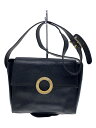 【中古】CELINE◆ショルダーバッグ/レザー/BLK/無地【バッグ】