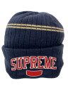 【中古】Supreme◆ニットキャップ/--/アクリル/NVY/無地/メンズ【服飾雑貨他】