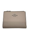【中古】COACH◆2つ折り財布/レザー/CRM/無地/レディース/CM315【服飾雑貨他】
