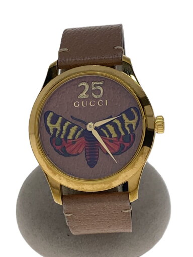 【中古】GUCCI◆クォーツ腕時計/アナログ/レザー/BRW/BRW/SS/YA1264063【服飾雑貨他】 【中古】GUCCI◆クォーツ腕時計/アナログ/レザー/BRW/BRW/SS/YA1264063【服飾雑貨他】