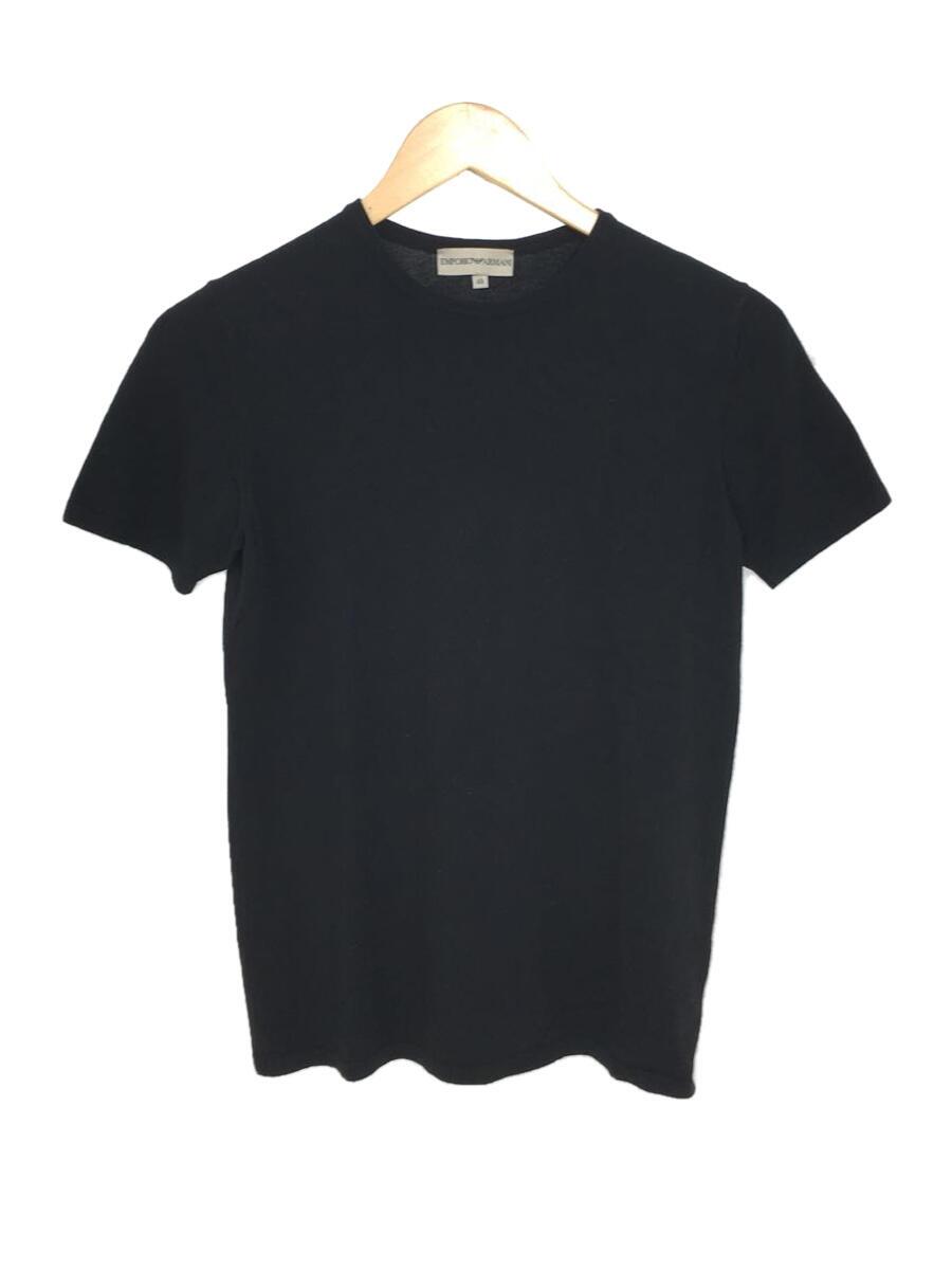 【中古】EMPORIO ARMANI◆Tシャツ/48/レーヨン/BLK/無地【メンズウェア】