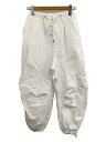 【中古】TODAYFUL◆23SS/boyfriend nylon pants/38/コットン/WHT/12310702【レディースウェア】