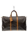 【中古】LOUIS VUITTON◆キーポル50_モノグラム・キャンバス_BRW/PVC/BRW【バッグ】