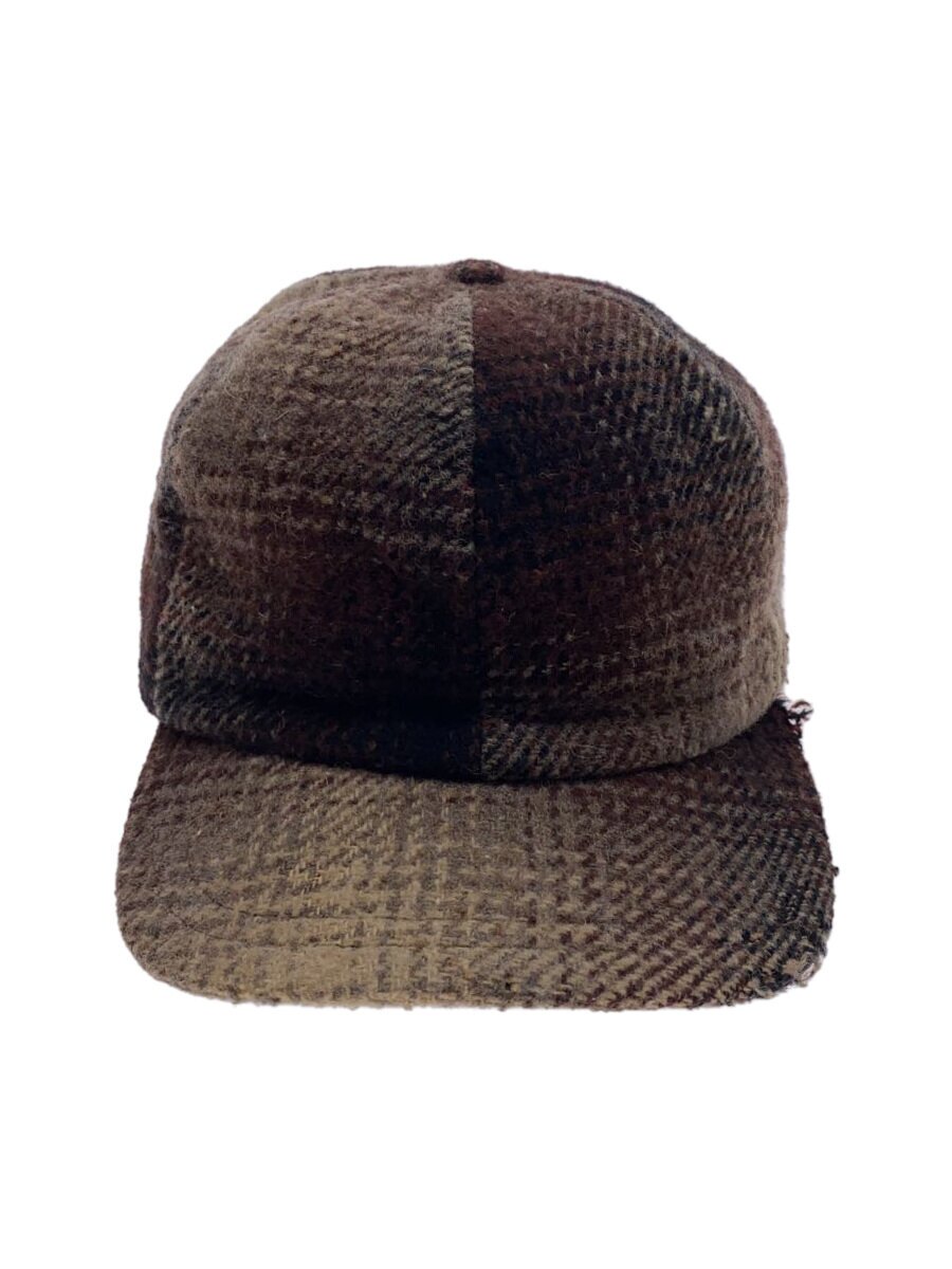 Cap - 【中古】80s-90s USA製 オンブレチェック キャップ/ウール/BRW/チェック/レディース【服飾雑貨他】