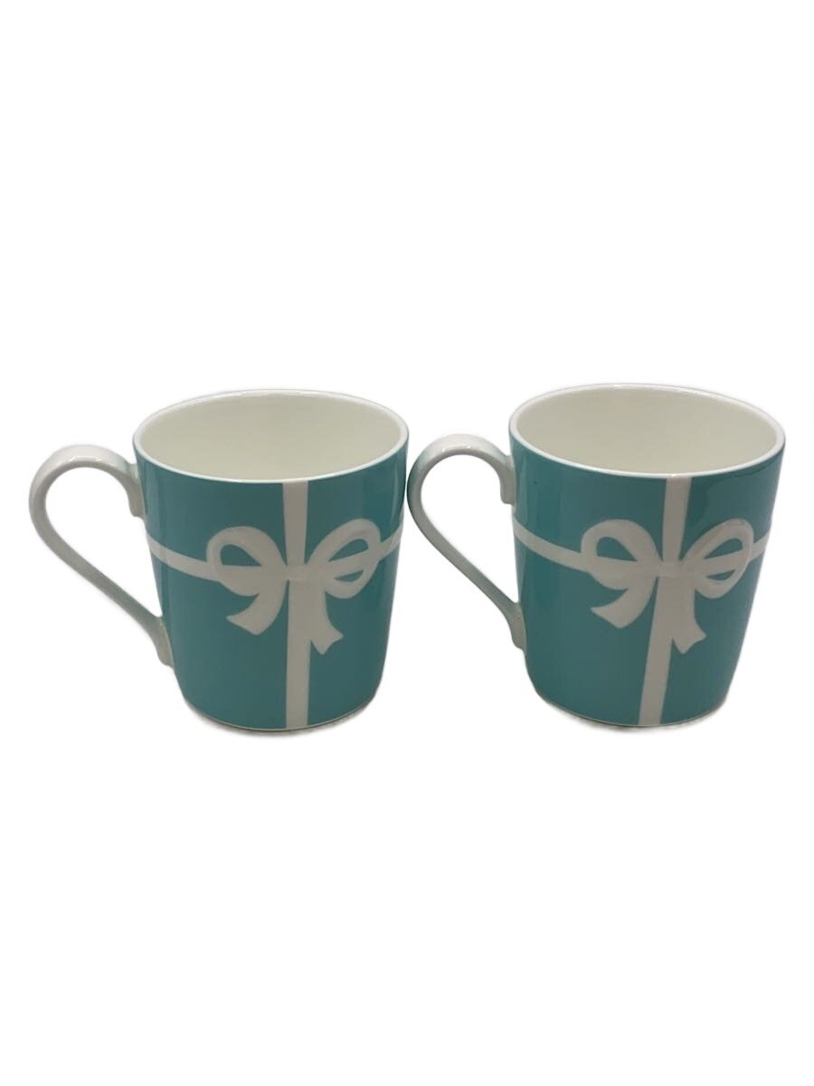 【中古】TIFFANY&Co.◆ブルーボックスハペアマグカップ/カップ/2点セット/BLU【キッチン用品】