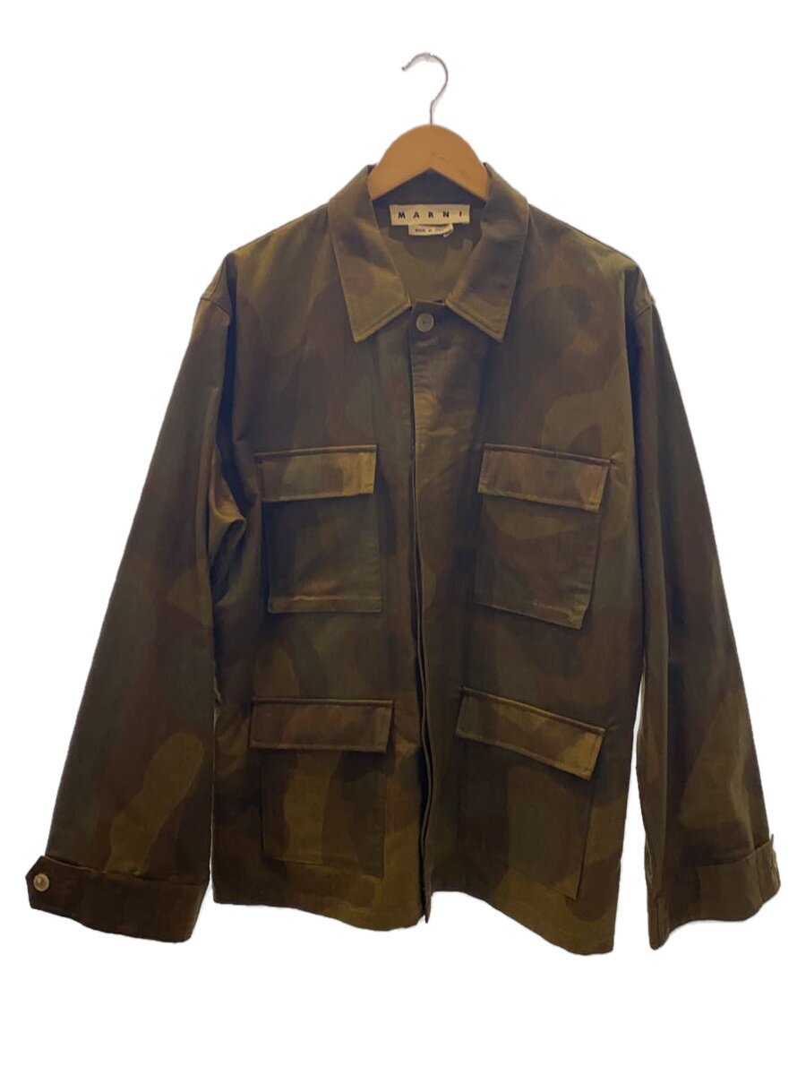 MARNI◆ジャケット/50/コットン/KHK/カモフラ/JUMU0054U0//