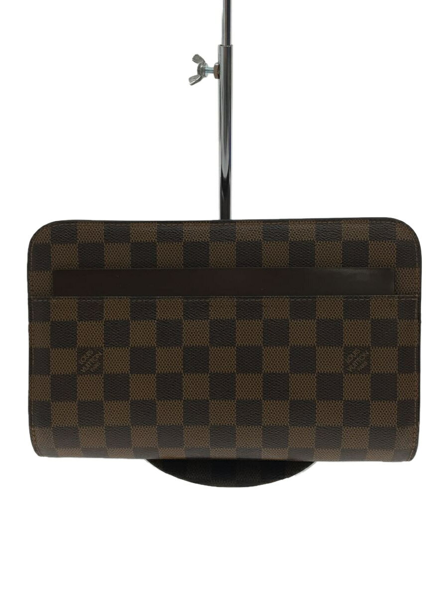 【中古】LOUIS VUITTON◆サンルイ_ダミエ・エベヌ_BRW/PVC/BRW【バッグ】