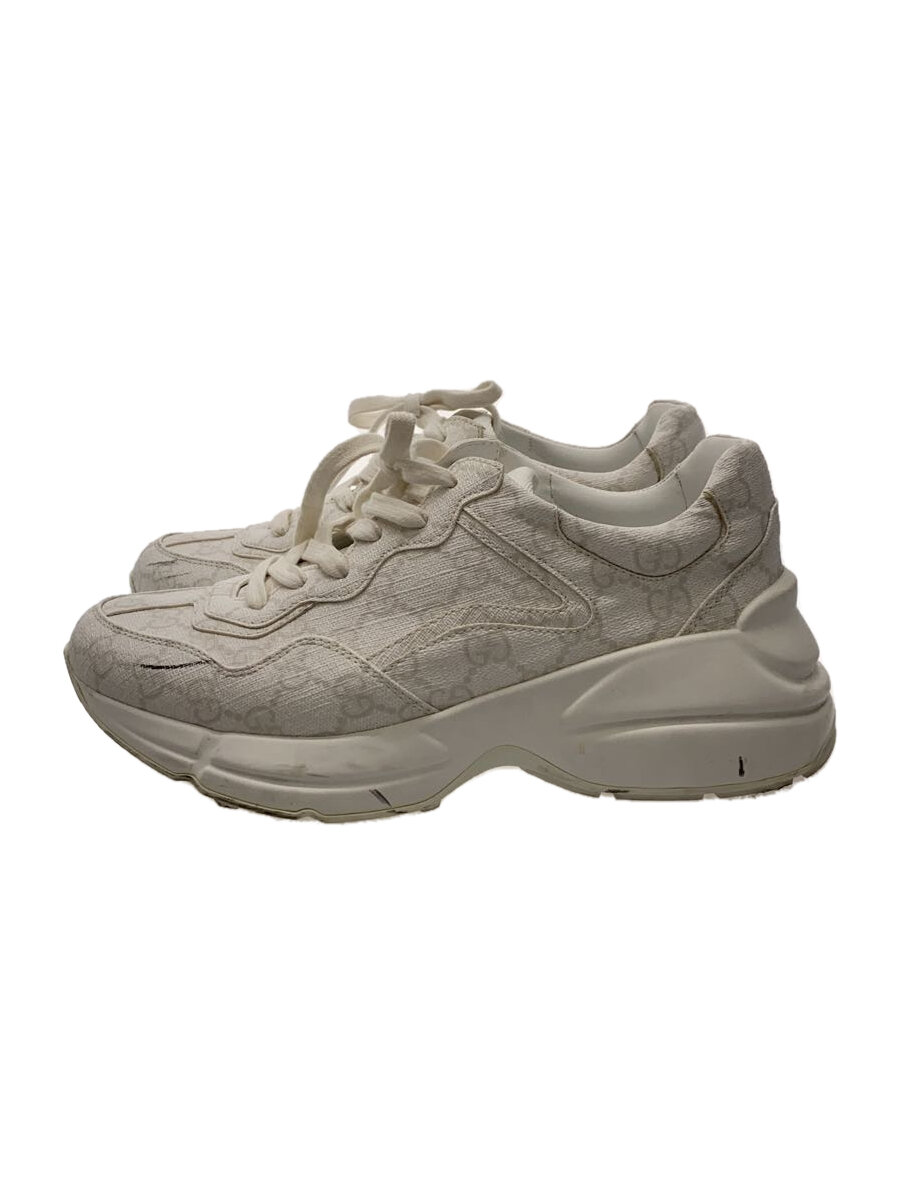 GUCCI◆ローカットスニーカー/US8.5/WHT/37899/RHYTON