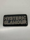 【中古】HYSTERIC GLAMOUR◆LOGO STUDS/長財布/レザー/BLK/メンズ【服飾雑貨他】