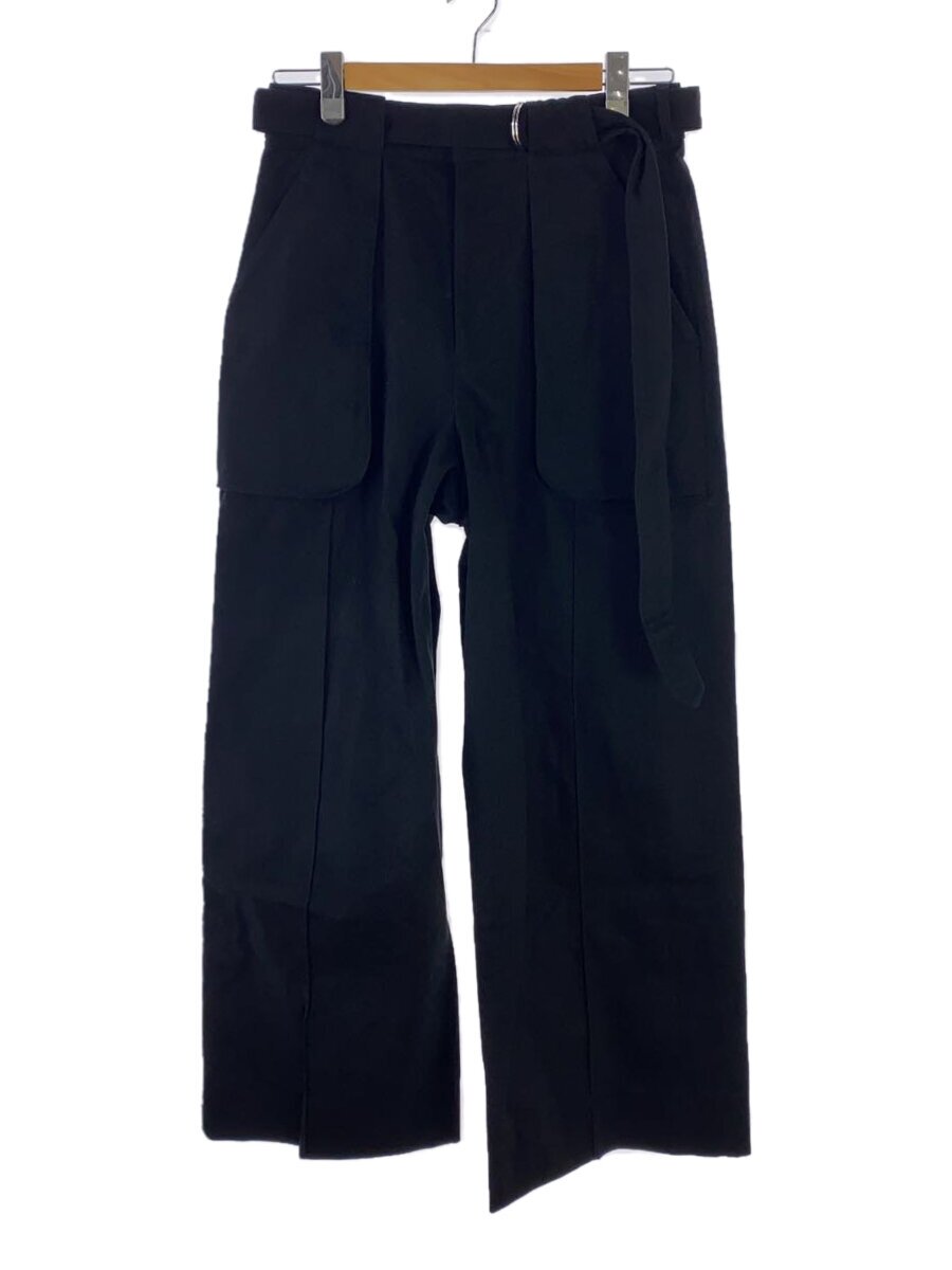 【中古】BANANA REPUBLIC◆スラックスパンツ/M/コットン/BLK/無地//【メンズウェア】