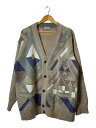 【中古】gaoweishi/カーディガン(厚手)/XL/--/CRM/総柄【メンズウェア】