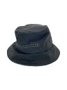 【中古】MONCLER◆ハット/XL/ナイロン/BLK/メンズ【服飾雑貨他】