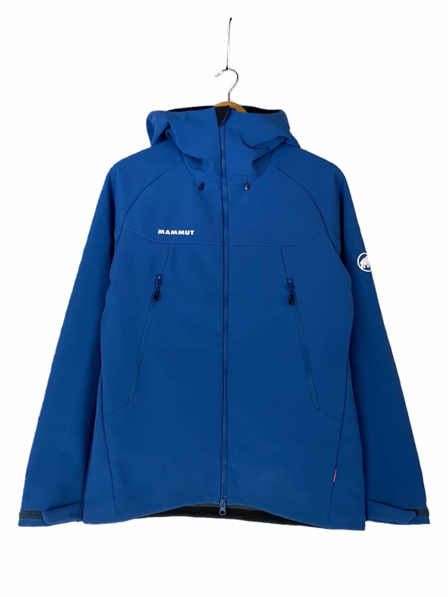 【中古】MAMMUT◆マウンテンパーカ/M/ポリエステル/ブルー/1011-01970【メンズウェア】