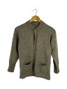【中古】Le Tricoteur◆カーディガン(厚手)/34/ウール/GRY【メンズウェア】