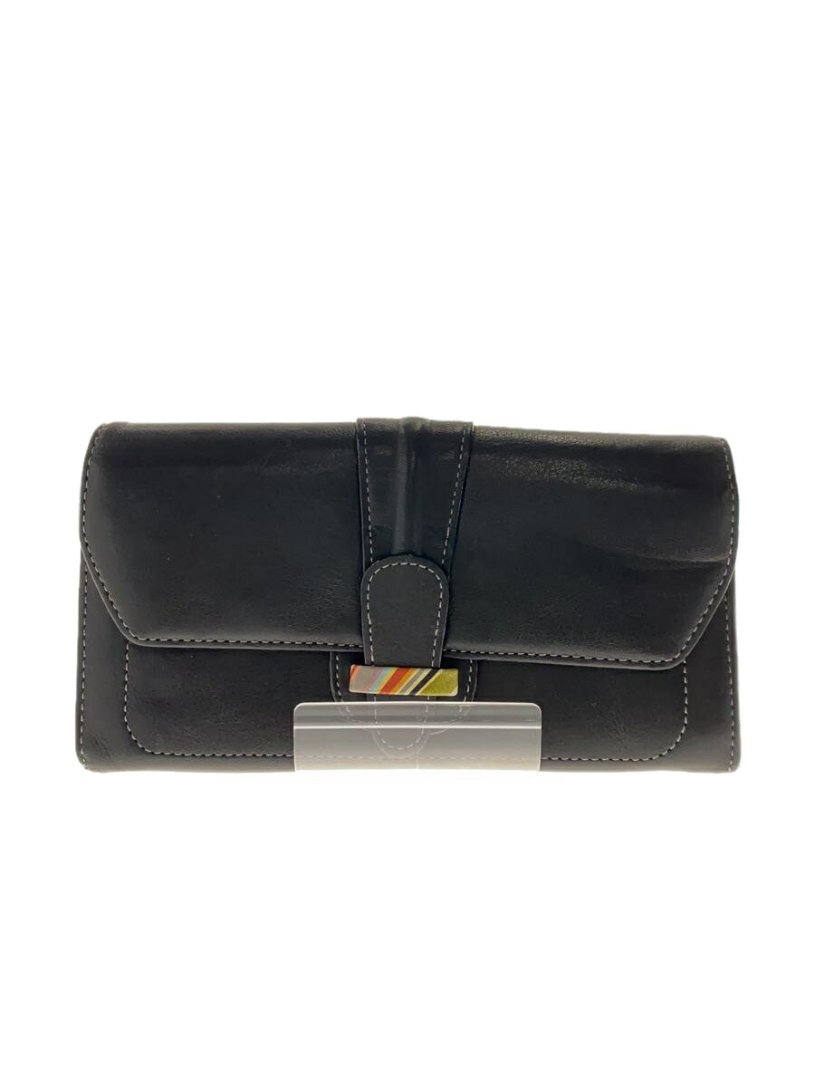 【中古】Paul Smith◆長財布/レザー/BLK/レディース【服飾雑貨他】