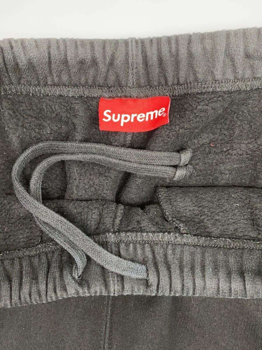 【中古】Supreme◆Raised Embroidery Sweatpant/S/コットン/BLK/無地【メンズウェア】
