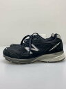 【中古】NEW BALANCE◆U990/ブラック/24cm/BLK/レザー【シューズ】(4)