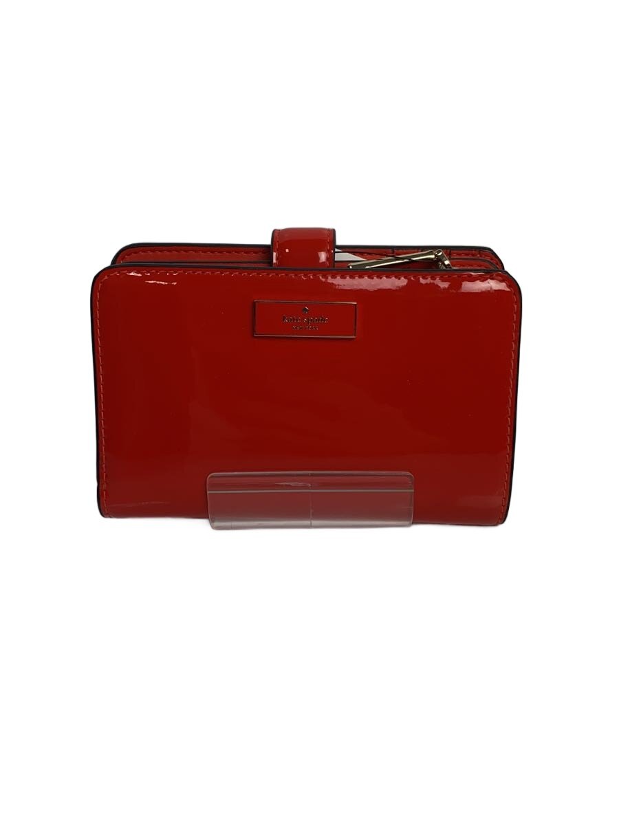 【中古】kate spade new york◆2つ折り財布/--/RED/レディース【服飾雑貨他】