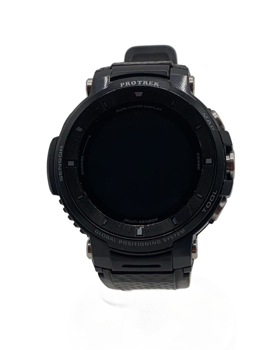 【中古】CASIO◆Smart Outdoor Watch PRO TREK Smart WSD-F30-BK [ブラック]/--/ラバ【服飾雑貨他】