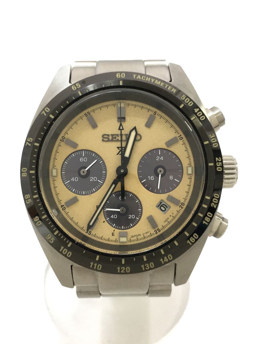 【中古】SEIKO◆PROSPEX/スピードタイマー/クロノグラフ/V192-0AF0/ソーラー腕時計/--【服飾雑貨他】