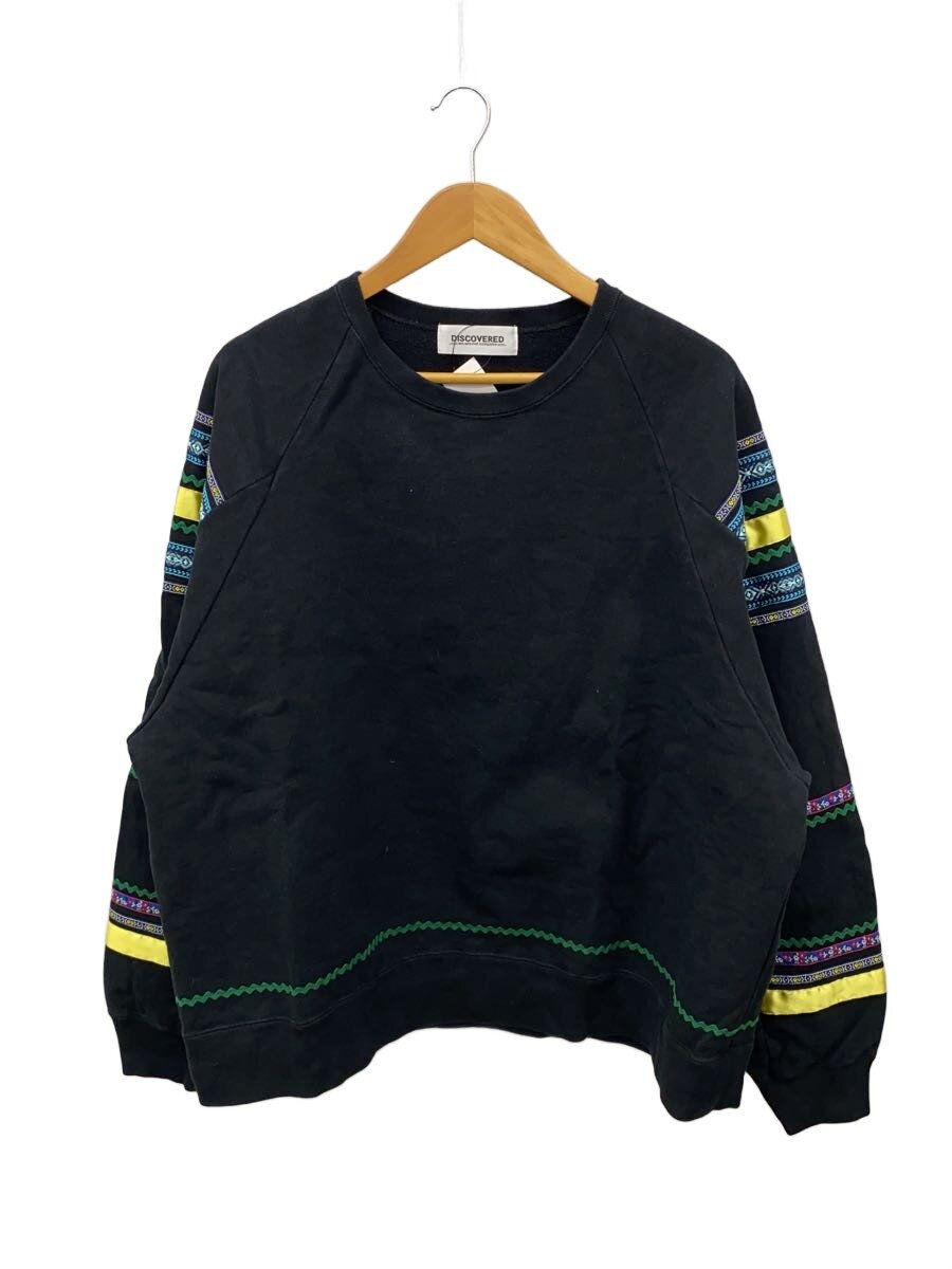 【中古】discovered◆RUSSIAN STITCH CUTSEWN/スウェット/3/コットン/BLK/DC-AW22-CU-09【メンズウェア】
